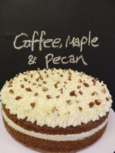Coffee maple and pecan cake